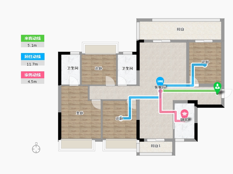 广西壮族自治区-桂林市-桂林融创文旅城-109.00-户型库-动静线