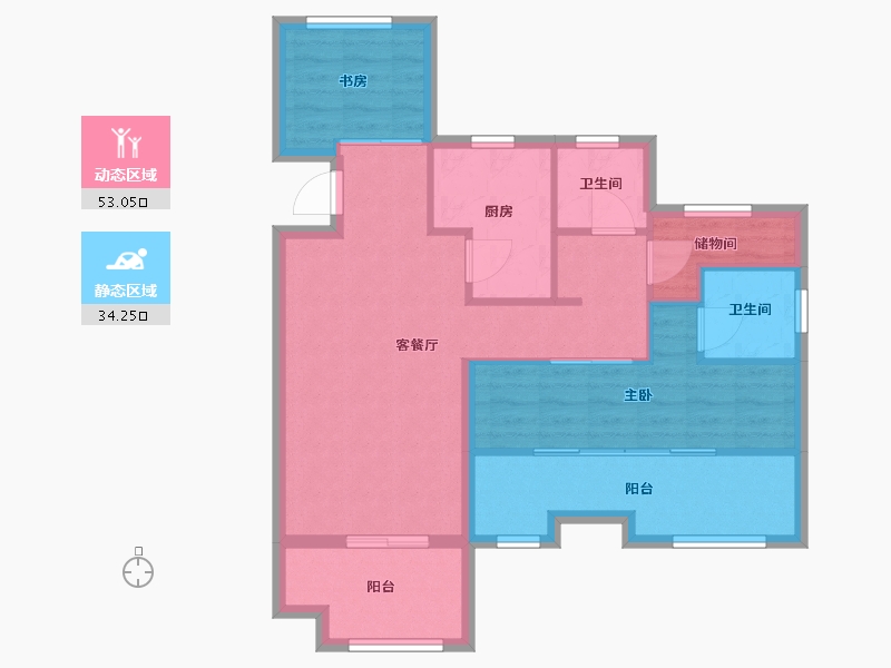 安徽省-合肥市-都荟大观-78.00-户型库-动静分区