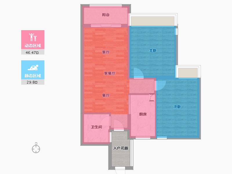 浙江省-台州市-天悦-76.00-户型库-动静分区