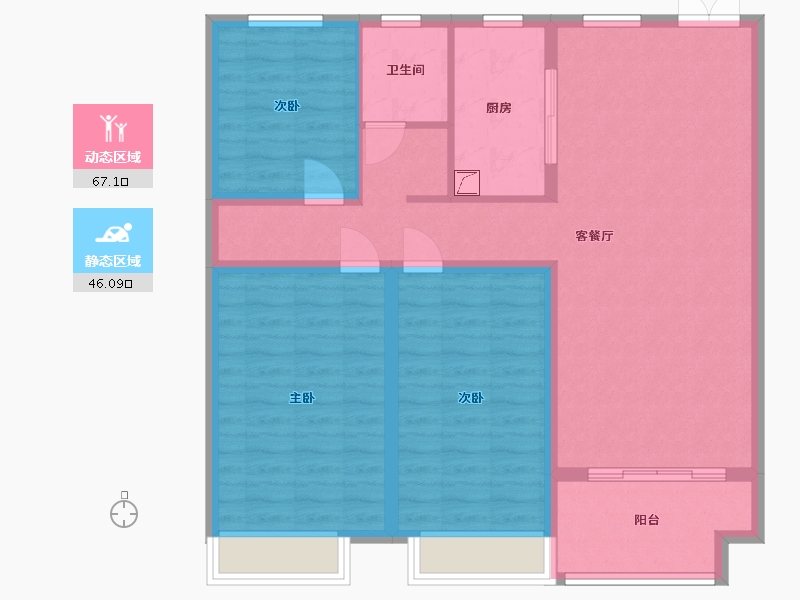 江苏省-连云港市-幸福时代广场-102.00-户型库-动静分区