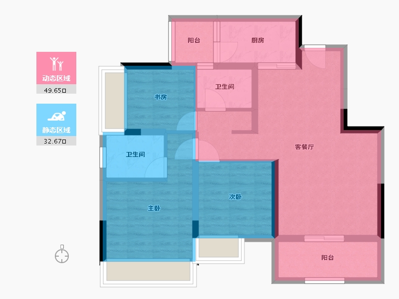 贵州省-黔东南苗族侗族自治州-云楼-44.00-户型库-动静分区