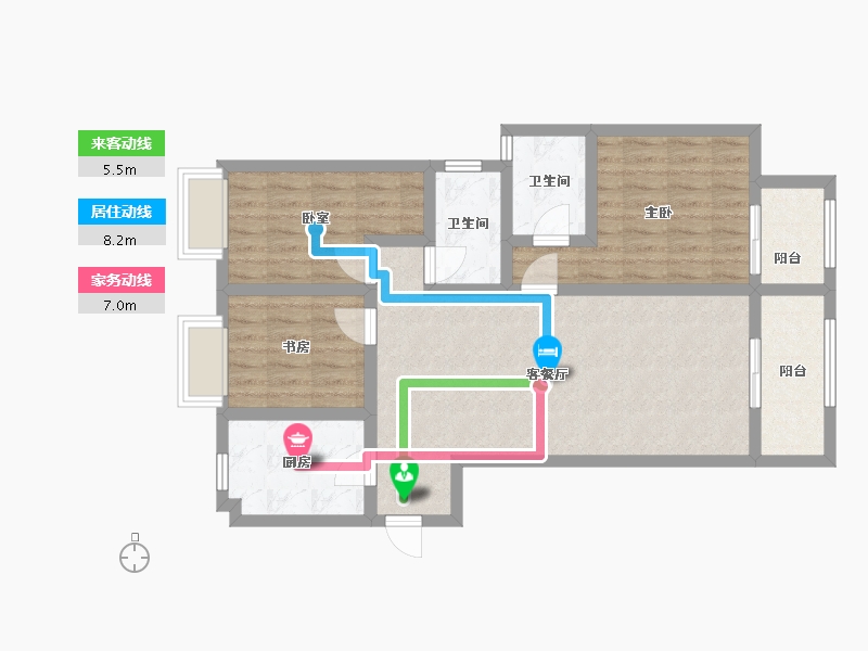 湖北省-武汉市-无名小区-95.00-户型库-动静线