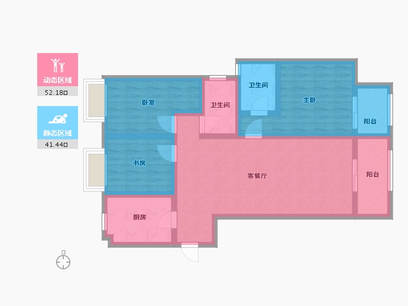 湖北省-武汉市-无名小区-95.00-户型库-动静分区