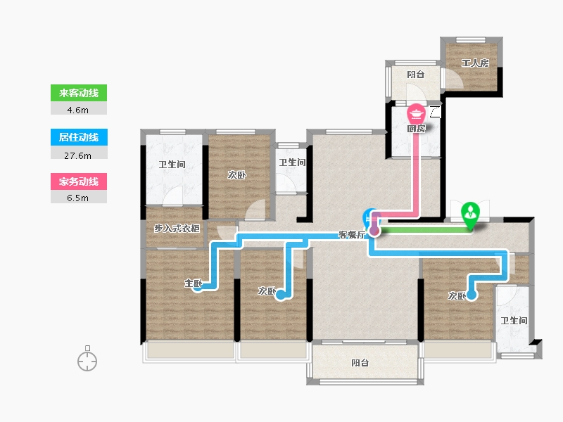 云南省-昭通市-康养小镇-165.00-户型库-动静线