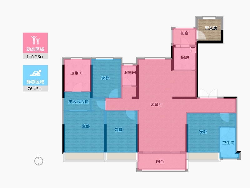 云南省-昭通市-康养小镇-165.00-户型库-动静分区