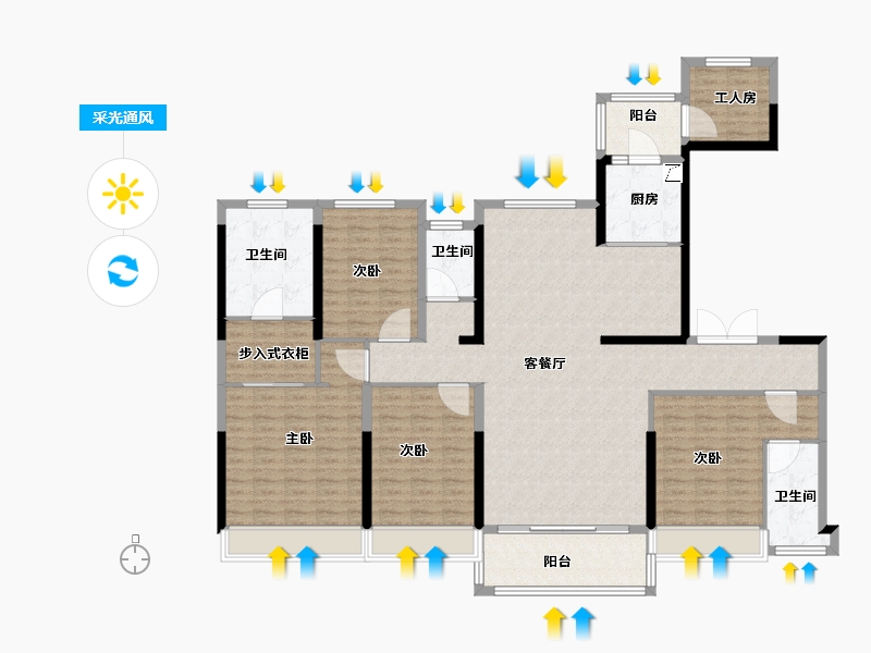 云南省-昭通市-康养小镇-165.00-户型库-采光通风