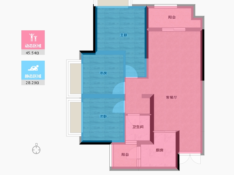 重庆-重庆市-中交锦悦-69.00-户型库-动静分区