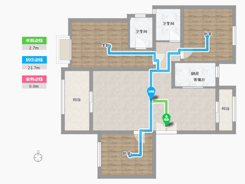 湖北省-荆州市-中央华府-110.00-户型库-动静线