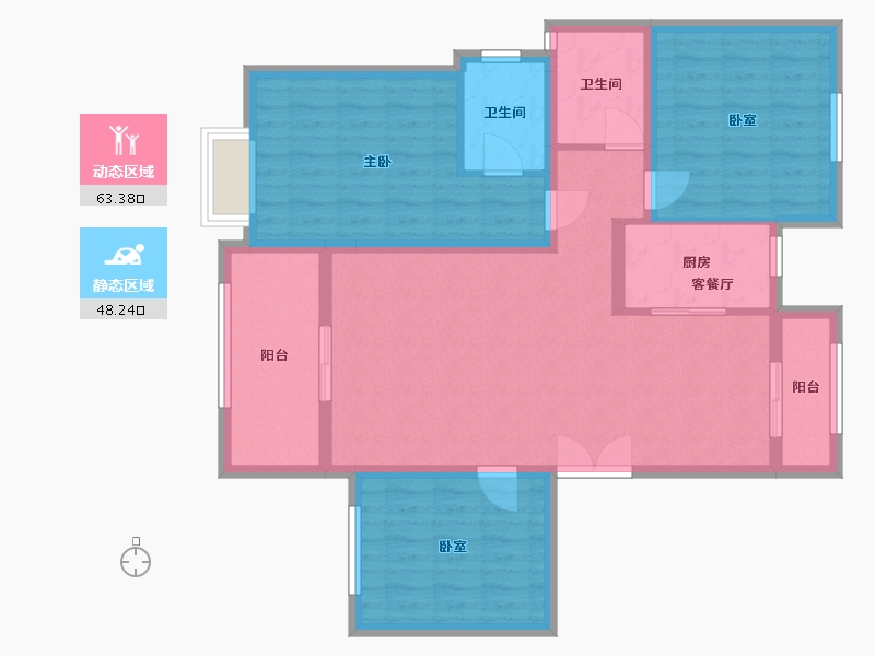 湖北省-荆州市-中央华府-110.00-户型库-动静分区