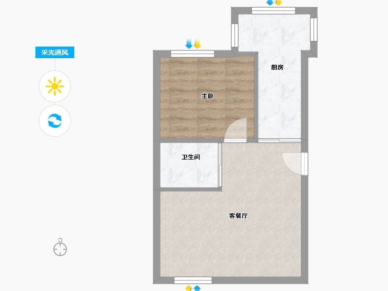 辽宁省-沈阳市-金辉佳苑-48.80-户型库-采光通风