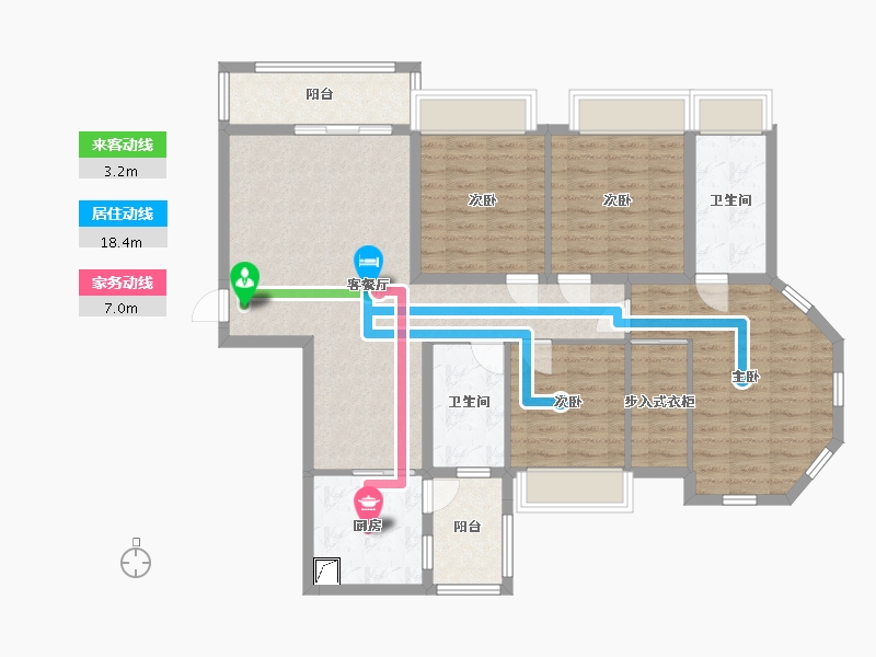 贵州省-黔西南布依族苗族自治州-河塘郡园-119.00-户型库-动静线