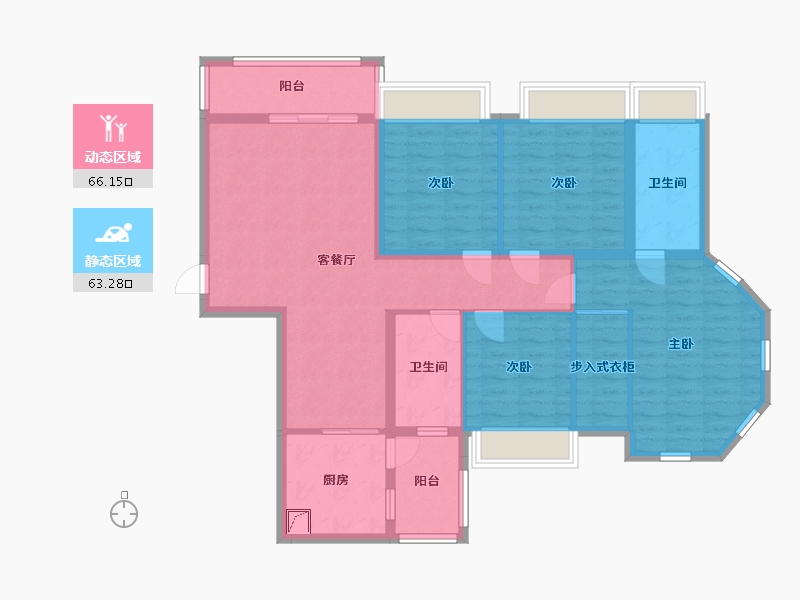 贵州省-黔西南布依族苗族自治州-河塘郡园-119.00-户型库-动静分区