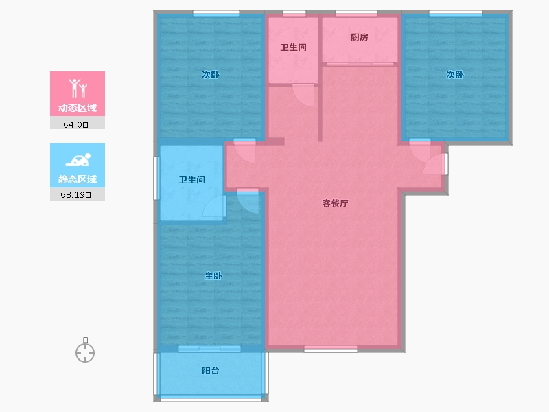 河南省-新乡市-新基鹭苑-120.00-户型库-动静分区