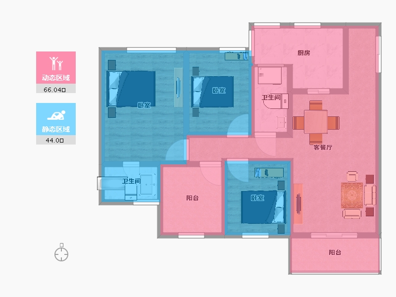 四川省-凉山彝族自治州-中联鲹鱼半岛-103.40-户型库-动静分区