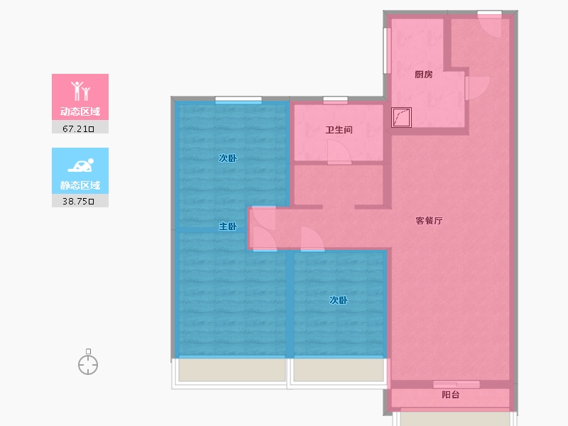 广东省-深圳市-富通·瑞尚居-94.00-户型库-动静分区