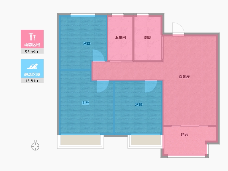 江苏省-无锡市-天渝骄园-90.00-户型库-动静分区