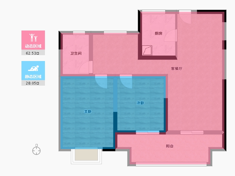 江苏省-常州市-五星·星韵城-80.00-户型库-动静分区