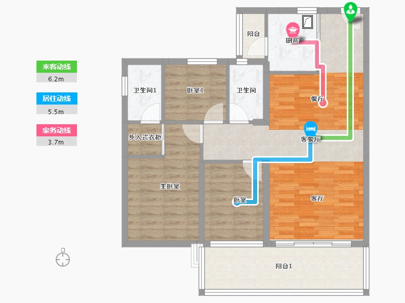 广东省-惠州市-御水龙庭-88.44-户型库-动静线