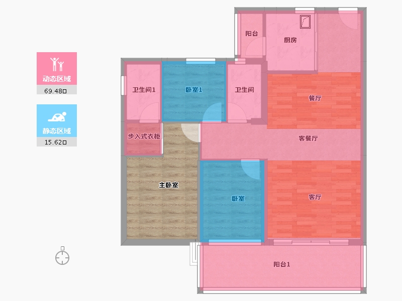 广东省-惠州市-御水龙庭-88.44-户型库-动静分区