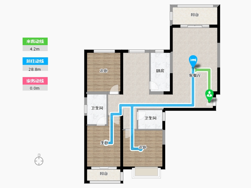 河北省-廊坊市-御湖湾(尚乘园小区)-126.00-户型库-动静线