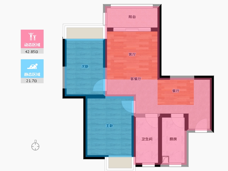 海南省-海口市-榕庄小区-69.00-户型库-动静分区