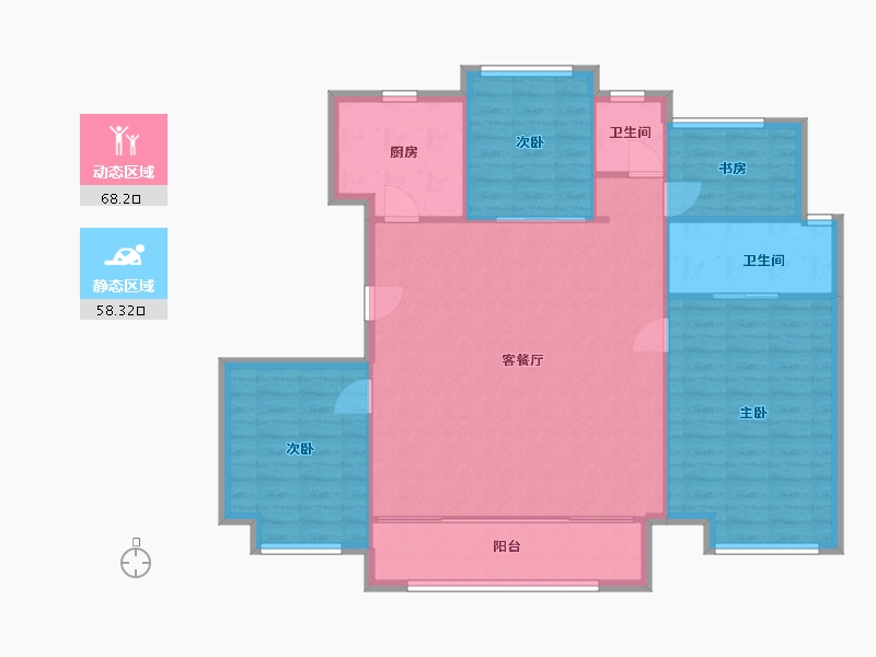 浙江省-湖州市-仁皇正弘府-120.71-户型库-动静分区