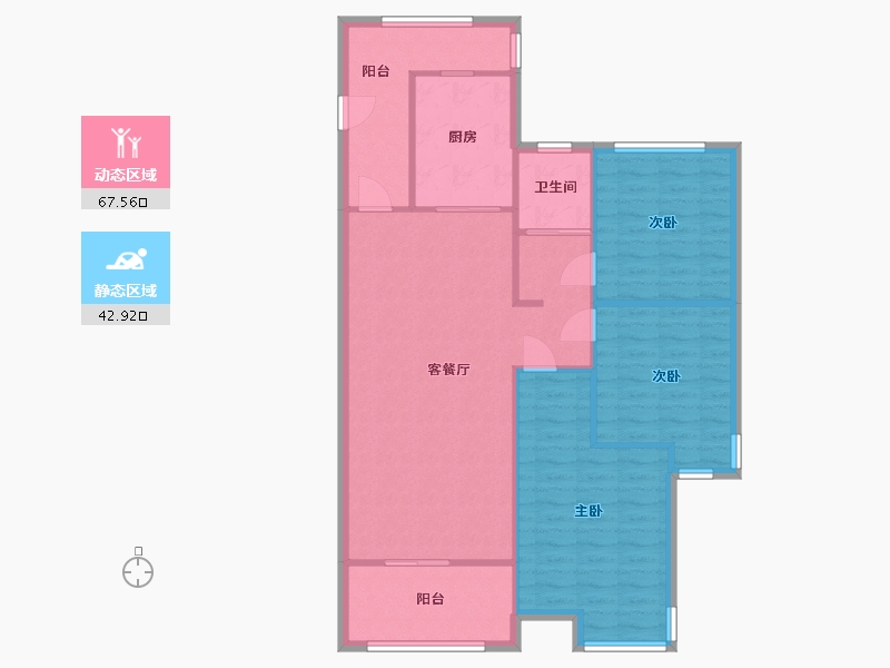 安徽省-安庆市-迎江世纪城二期-91.00-户型库-动静分区