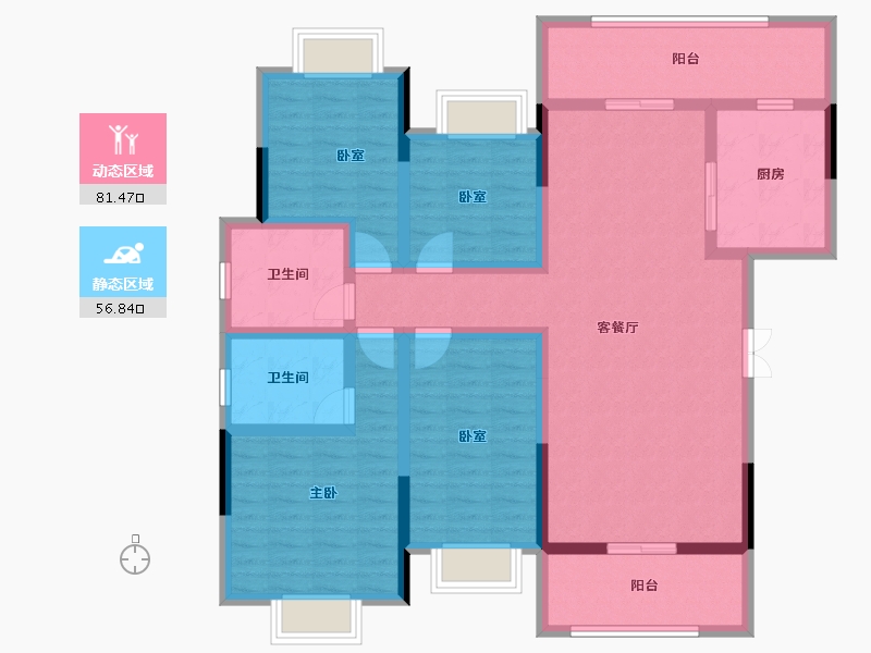 四川省-广元市-长虹天汇城-106.00-户型库-动静分区