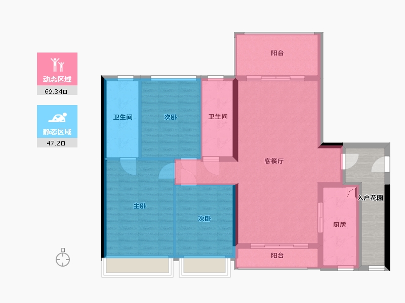 广东省-河源市-兴泰花园-108.00-户型库-动静分区