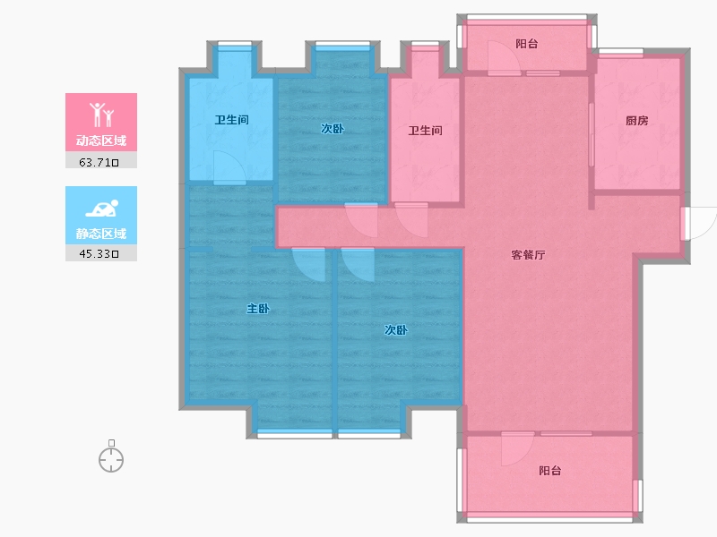 湖北省-武汉市-首地云梦台-100.00-户型库-动静分区