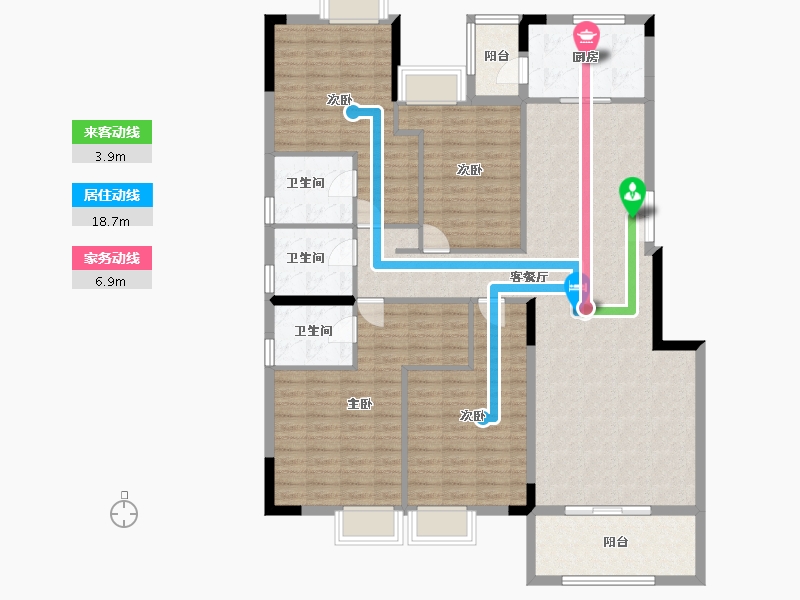 福建省-泉州市-泉州碧桂园凤凰岛-143.00-户型库-动静线