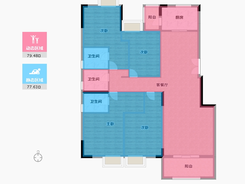 福建省-泉州市-泉州碧桂园凤凰岛-143.00-户型库-动静分区