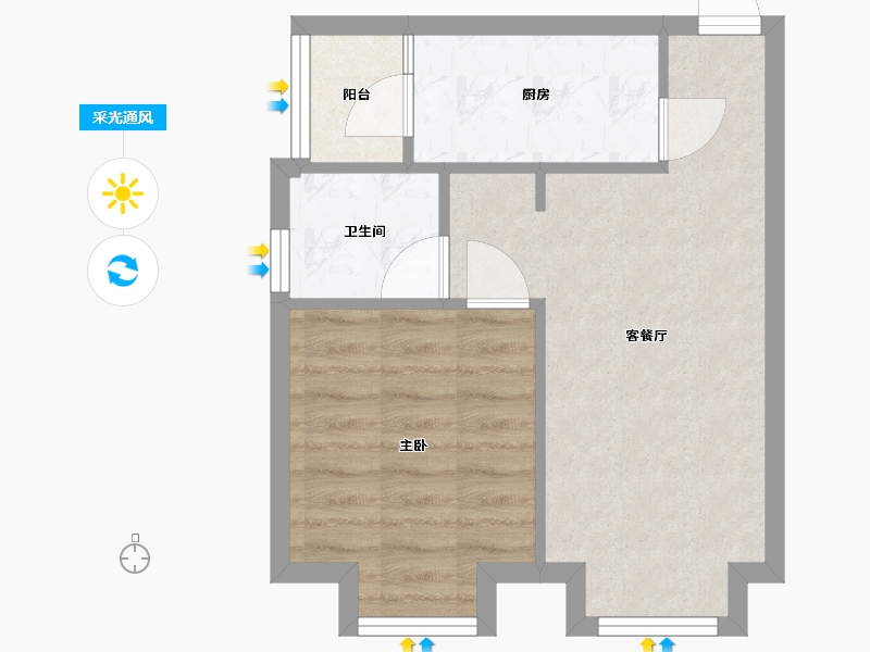 四川省-成都市-永安苑-46.00-户型库-采光通风