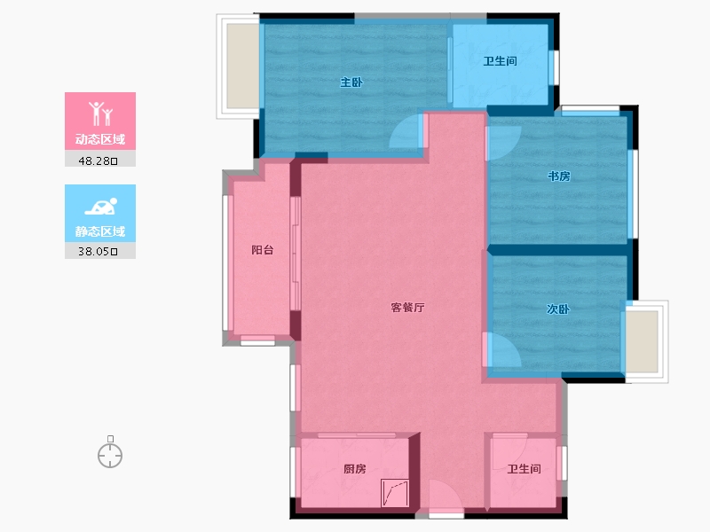 广西壮族自治区-防城港市-金科华庭小区-111.00-户型库-动静分区