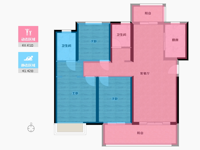 河南省-郑州市-中海如园-90.00-户型库-动静分区