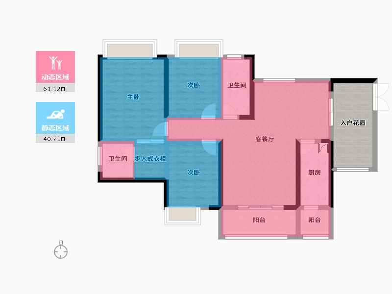 湖北省-恩施土家族苗族自治州-东升-108.00-户型库-动静分区