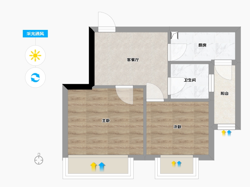 广西壮族自治区-南宁市-龙基传媒星城-36.66-户型库-采光通风