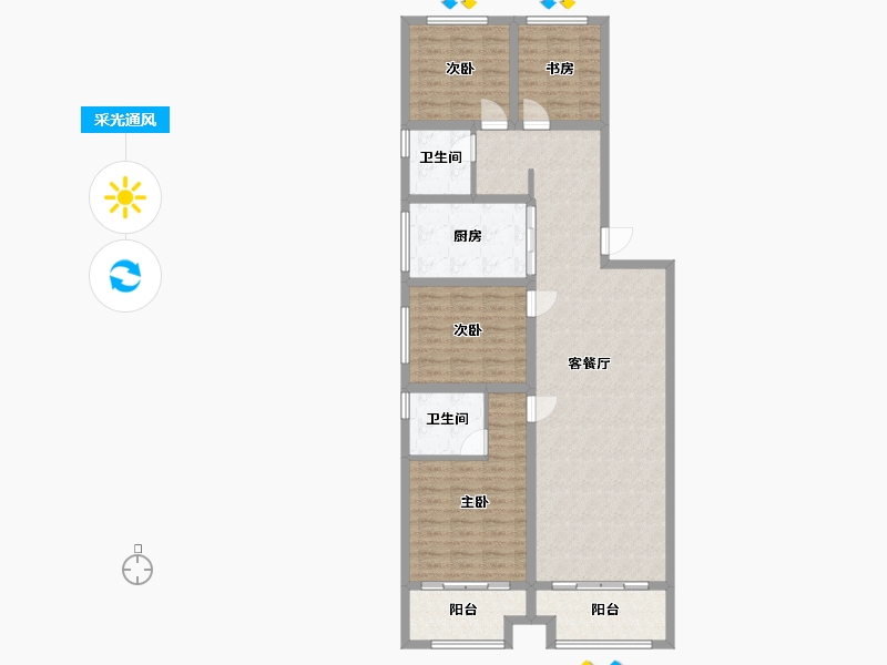 河南省-驻马店市-天中上境-四期-118.00-户型库-采光通风