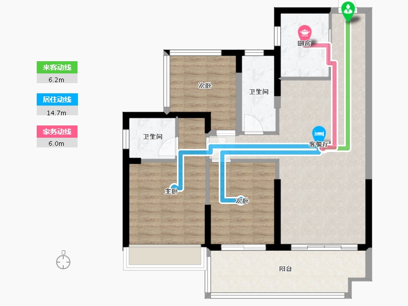 广东省-惠州市-碧桂园十里银滩维港湾-101.00-户型库-动静线