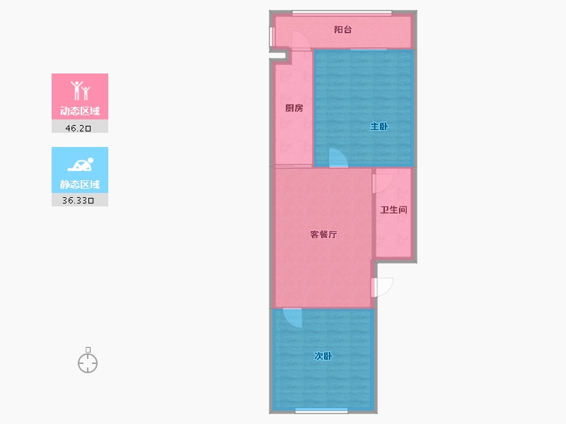 黑龙江省-哈尔滨市-金谷城-47.00-户型库-动静分区