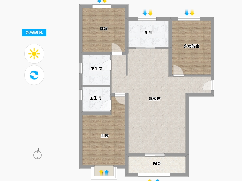 河北省-保定市-香江博仕源-西区-95.00-户型库-采光通风