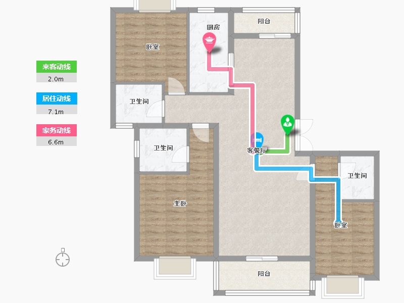 陕西省-咸阳市-沁园春天-130.00-户型库-动静线