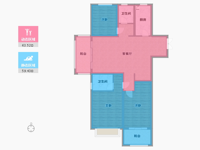 江苏省-常州市-金峰睿园-110.00-户型库-动静分区