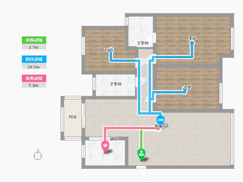 河南省-商丘市-建业花园里-115.00-户型库-动静线