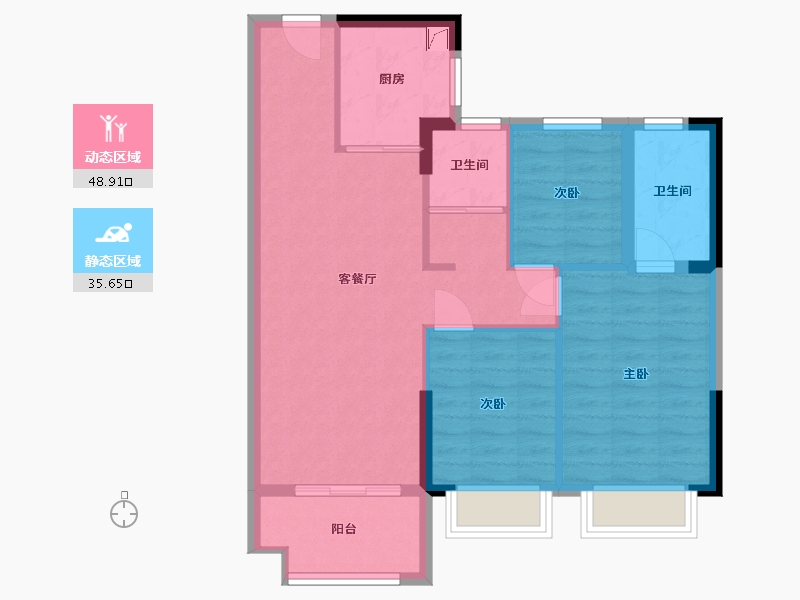 广西壮族自治区-柳州市-碧桂园城市之光-104.00-户型库-动静分区