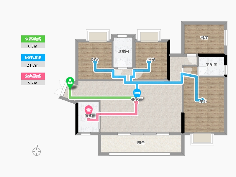 广西壮族自治区-南宁市-建工城-94.68-户型库-动静线