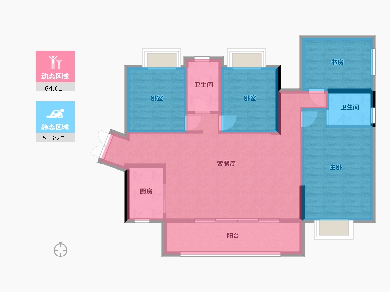 广西壮族自治区-南宁市-建工城-94.68-户型库-动静分区