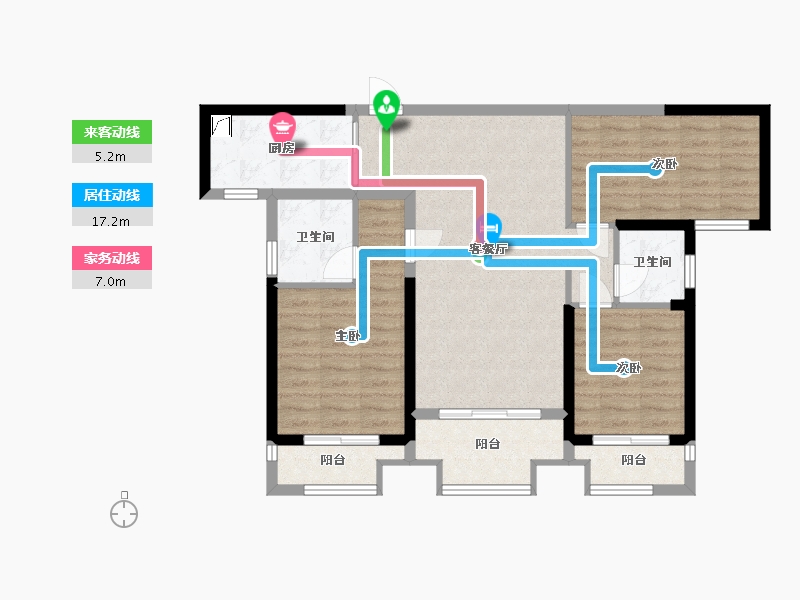 湖南省-长沙市-长房金阳府-91.14-户型库-动静线