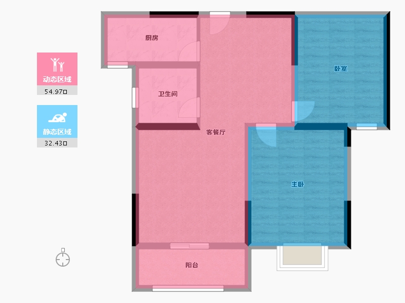 山东省-菏泽市-君临国际-78.00-户型库-动静分区