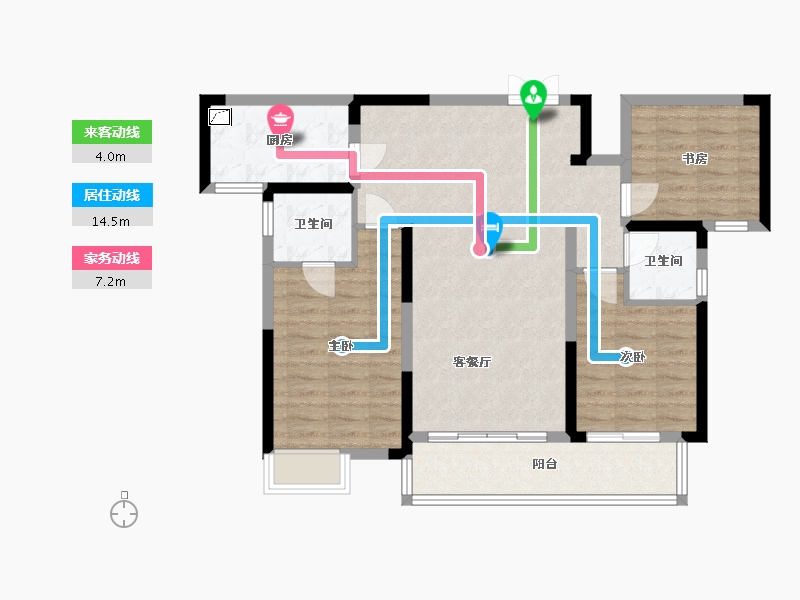 湖南省-张家界市-中建-凤栖台-121.00-户型库-动静线